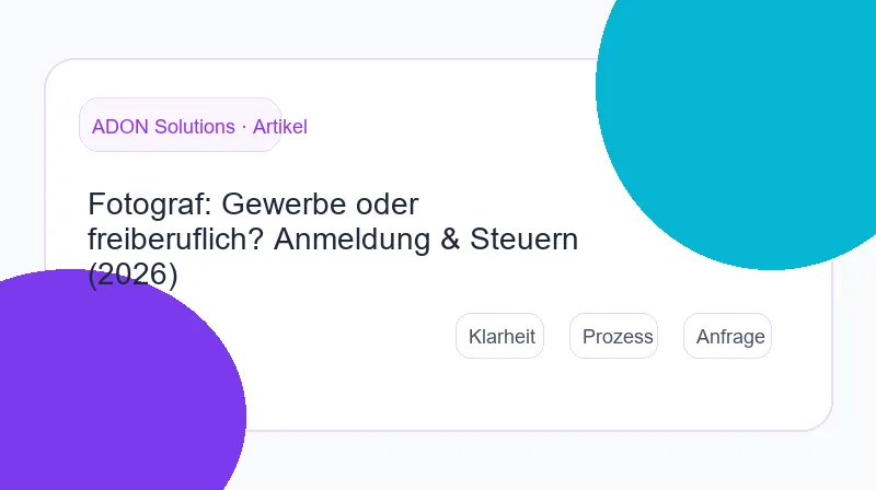 Vergleich Handwerkskammer und IHK für Fotografen als Infografik