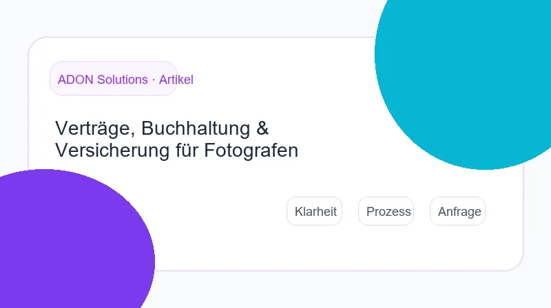 Belegablage und Rechnungsworkflow für Fotografen