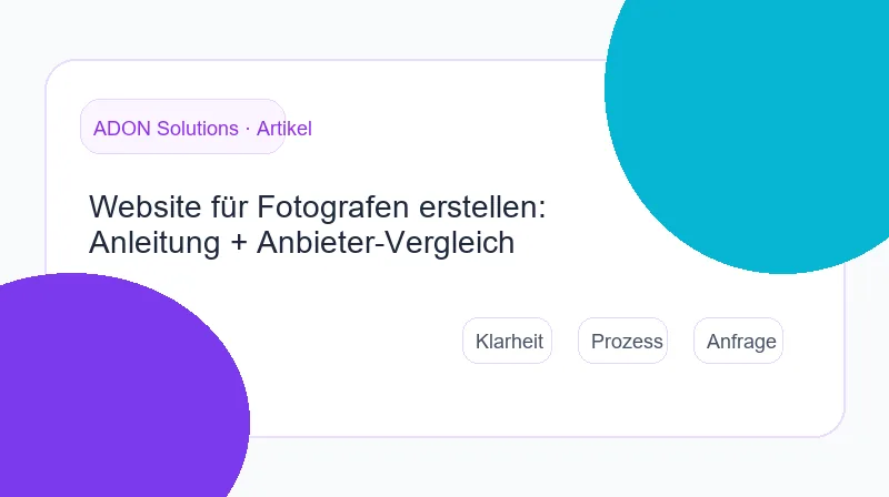 Vergleich der drei Wege eine Homepage für Fotografen zu erstellen
