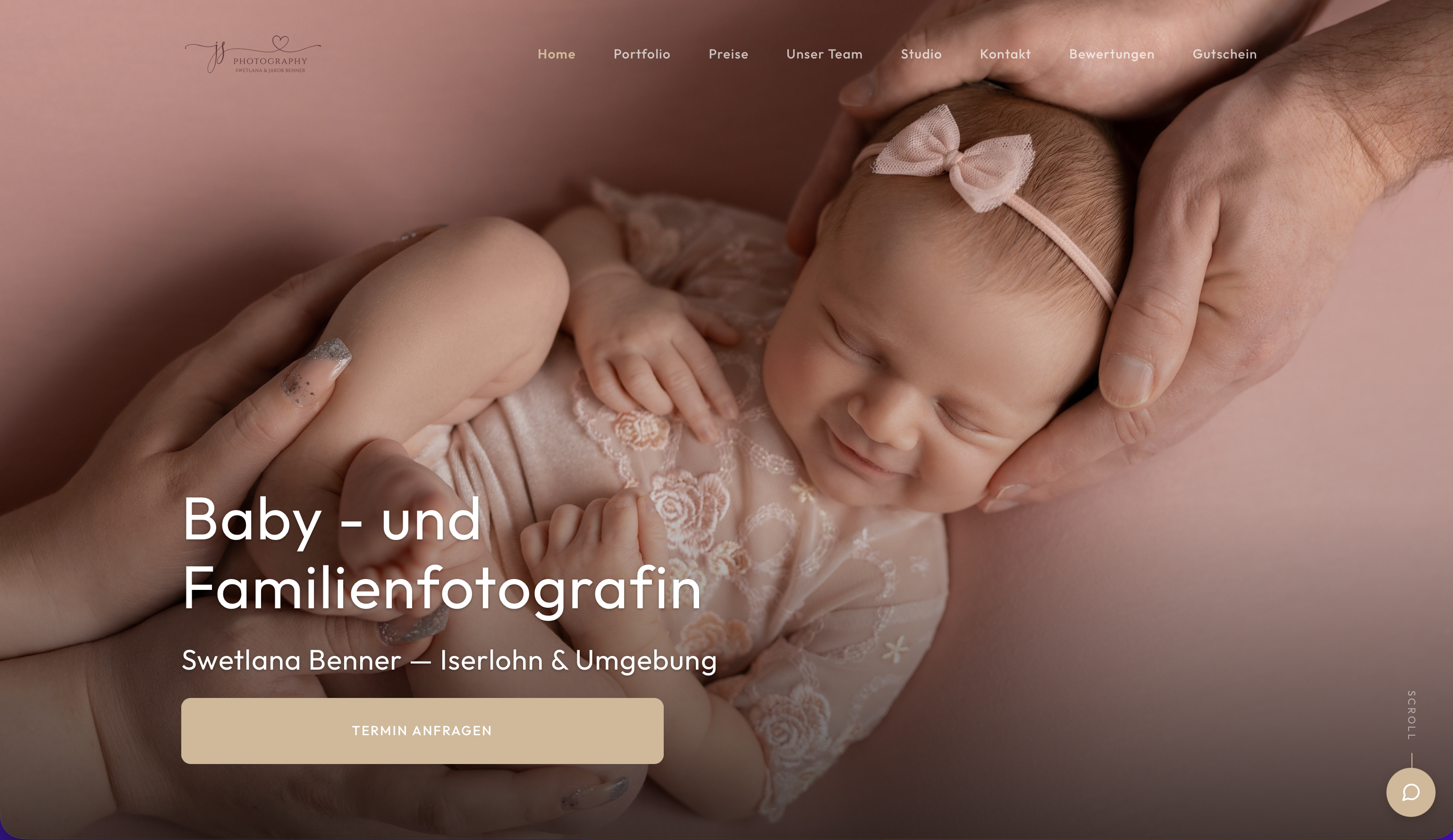 JS Photography - Neuer Hero-Bereich